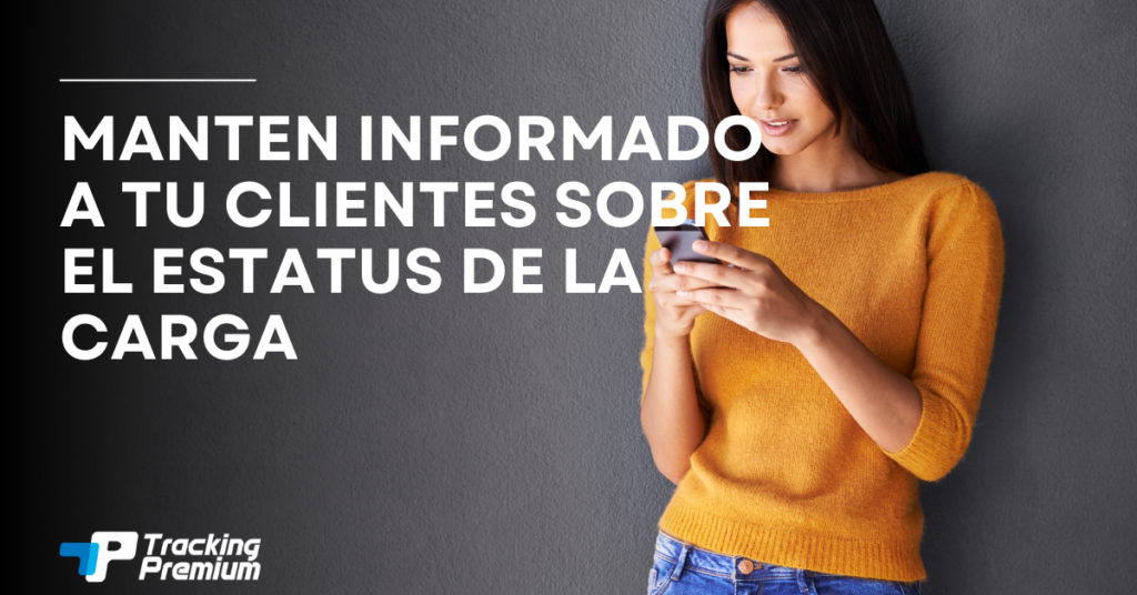 Cliente recibiendo mensaje informativo de estatus de paquetes